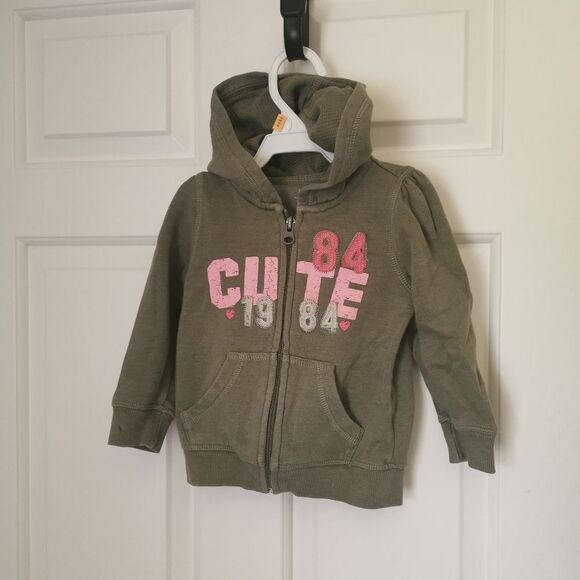 3/$10 Joe Fresh Girls zip up hoodie size 2 - Picture 1 of 4